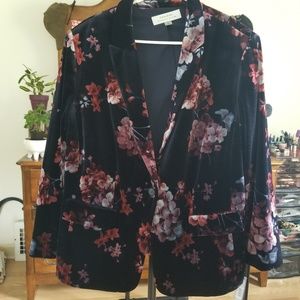 Tahari Floral Velvet blazer 18w